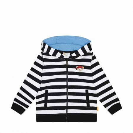 Sweatshirt hoodie with nautical stripes - Steiff