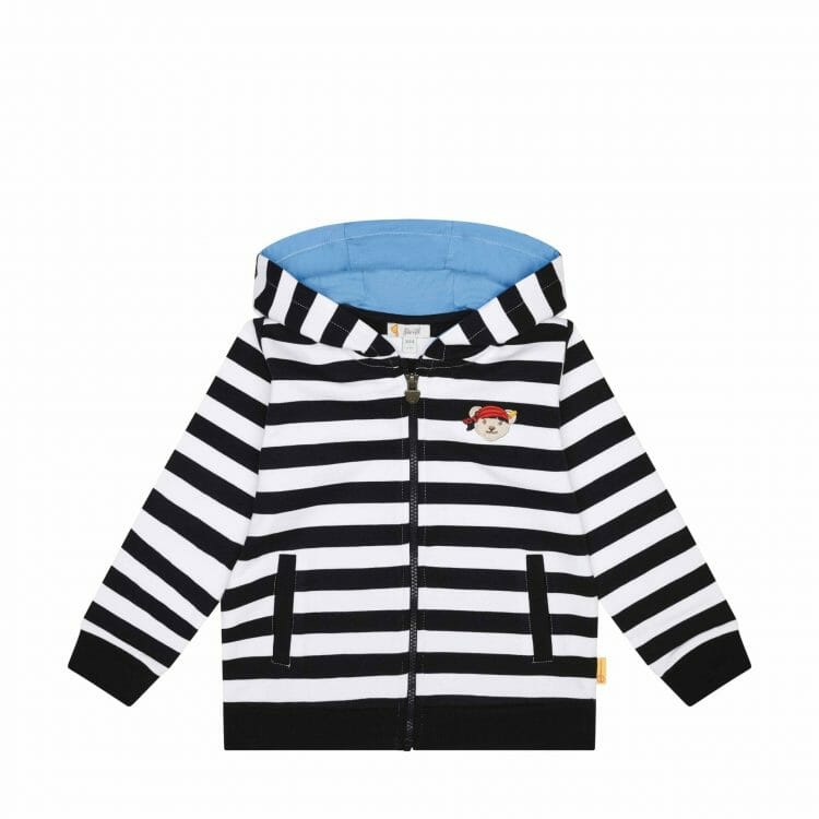 Sweatshirt hoodie with nautical stripes - Steiff