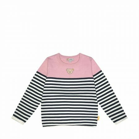 Sweet lilac girl's pullover with stripes - Steiff