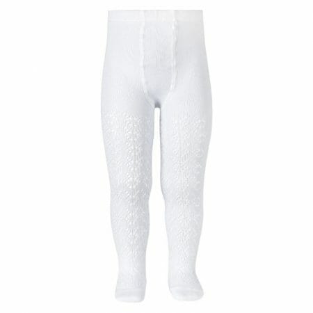 White geometric tights