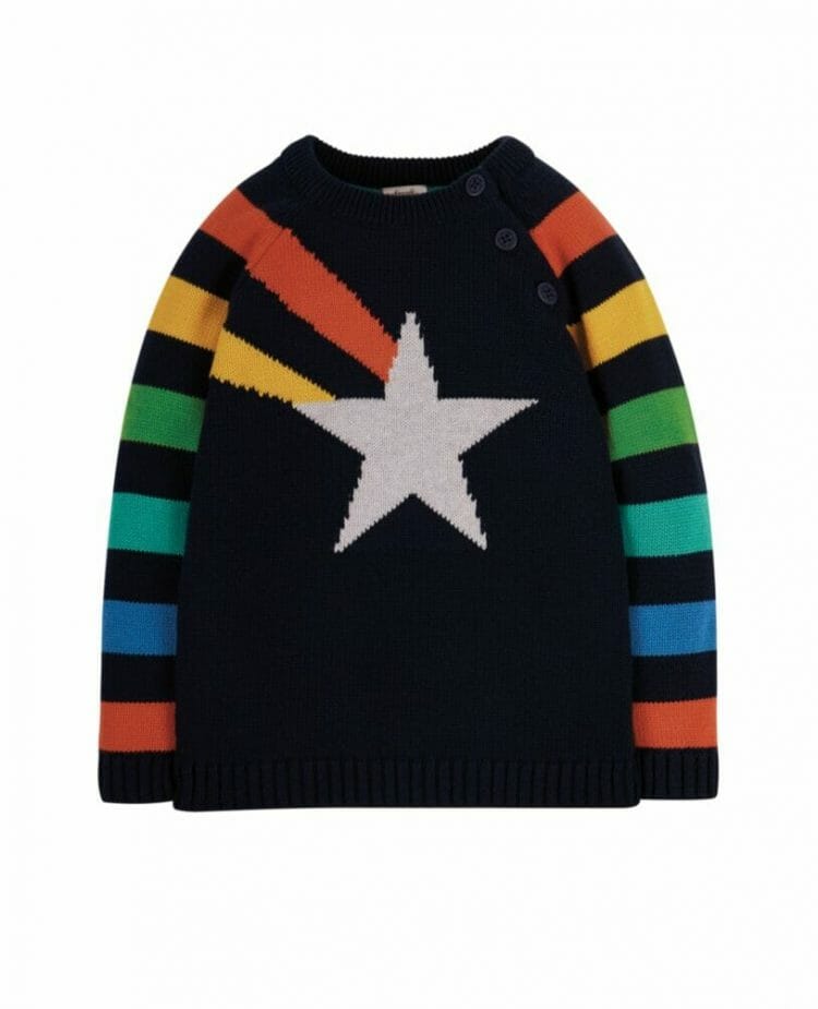 Bērnu svītrainais džemperītis ar zvaigzni - Frugi