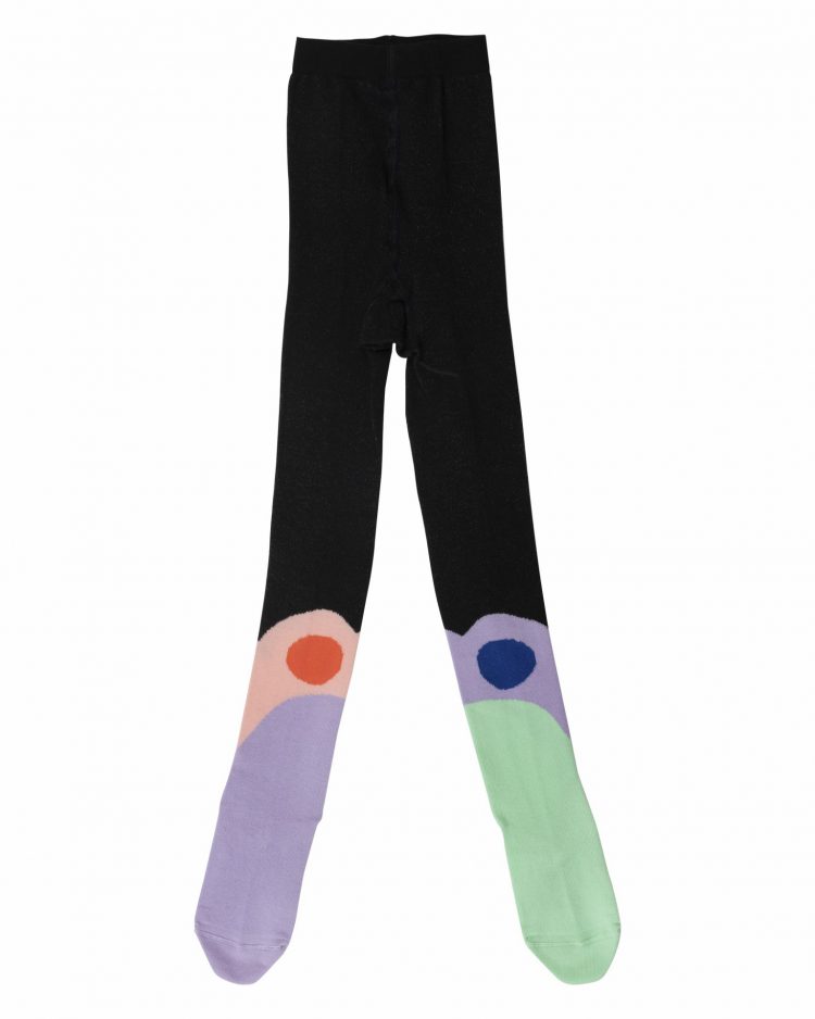 Black and pastel color girls' tights - WAUW CAPOW by Bangbang