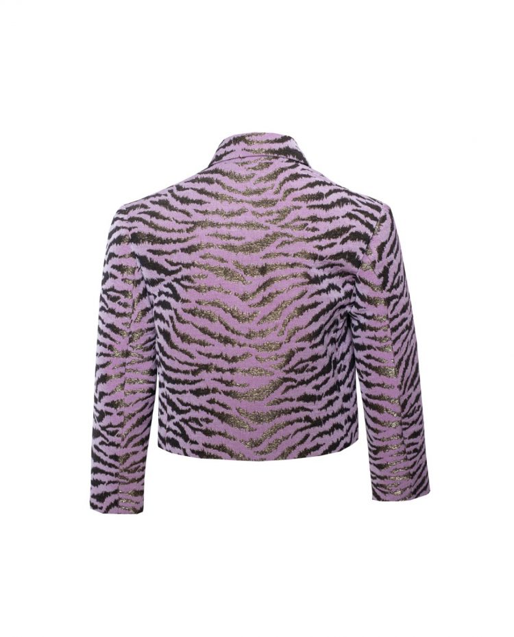 Crop jacket sundarbans pink metallic - Paade Mode