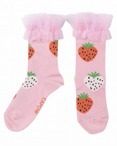 Girls strawberry socks - WAUW CAPOW by Bangbang