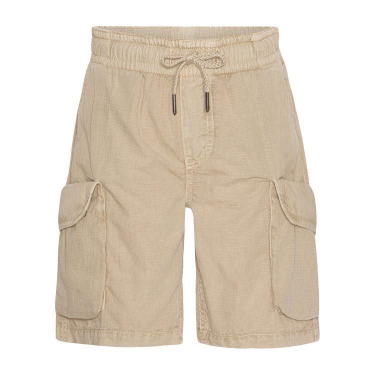 Boys Beige Cotton Shorts with Pockets - MOLO