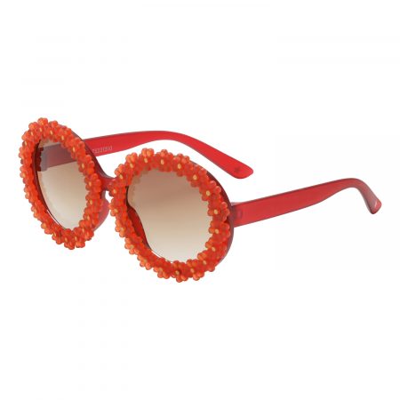 Meiteņu sarkanas ziedu saulesbrilles - MOLO