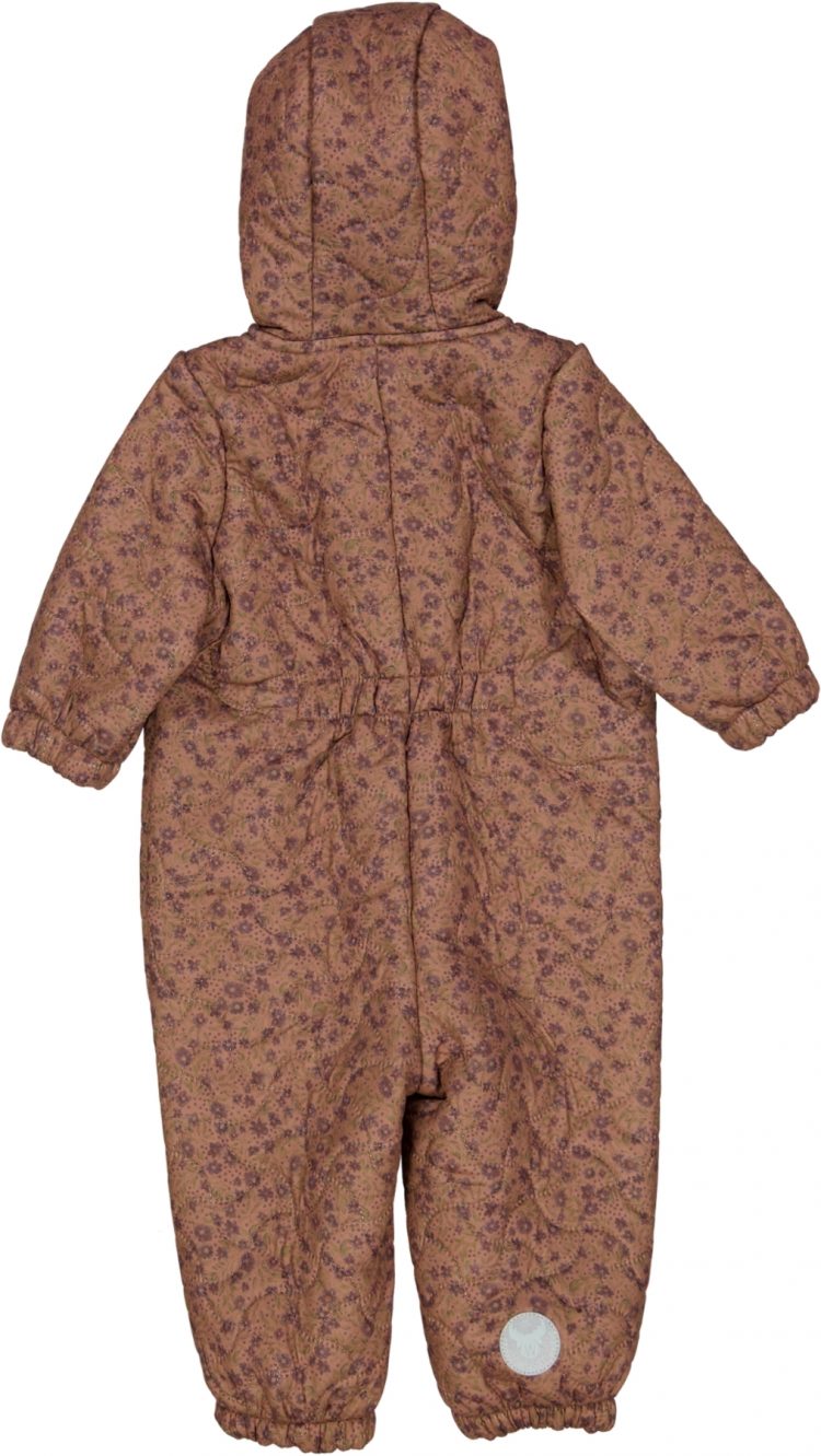 Baby thermosuit with bordo flowers - Wheat