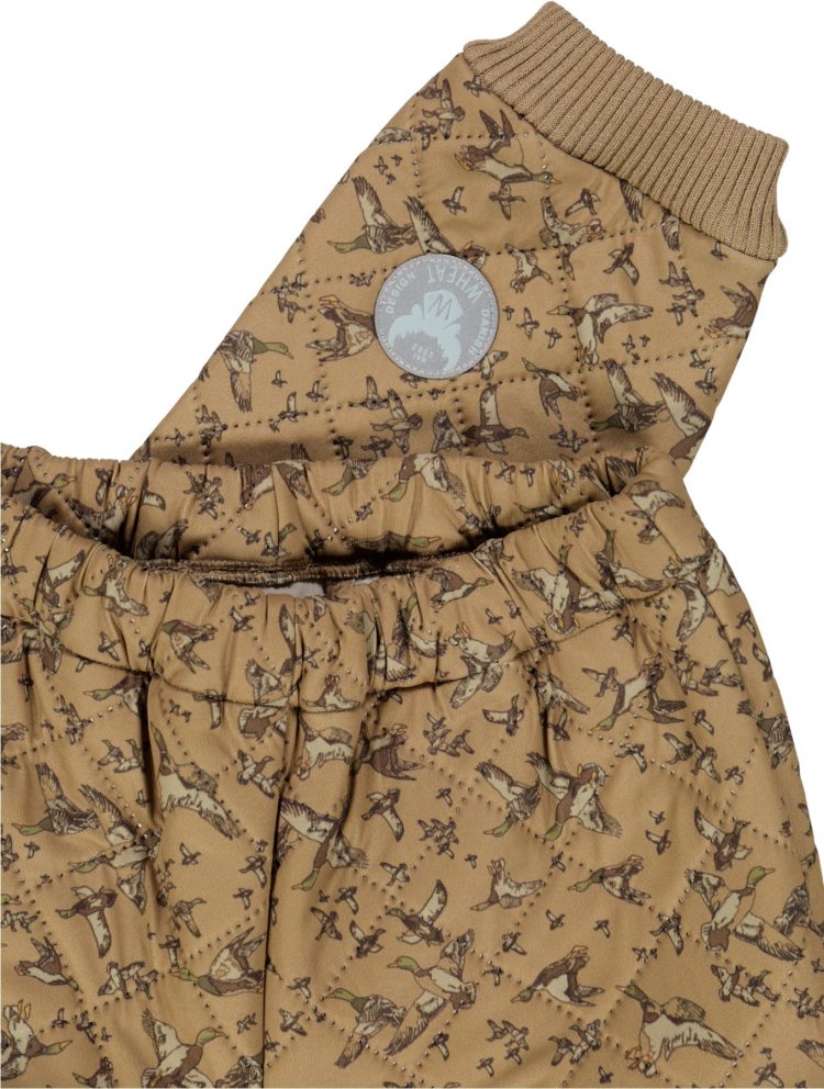 Kids thermo pants with ducks - Wheat