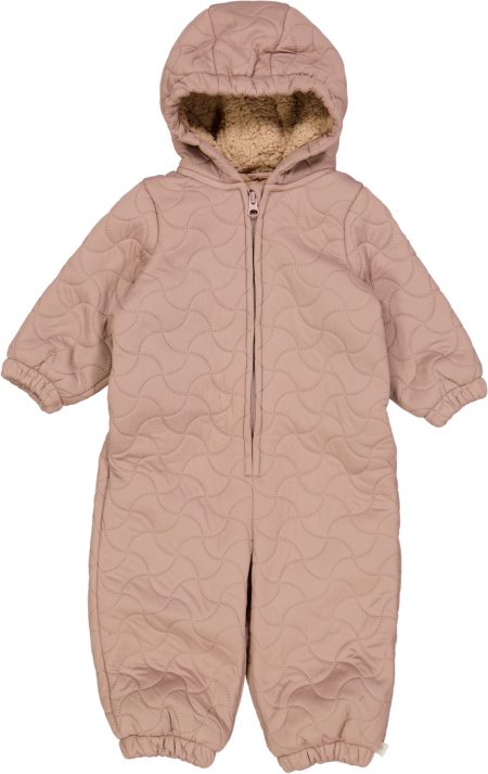 Powder brown baby thermosuit - Wheat