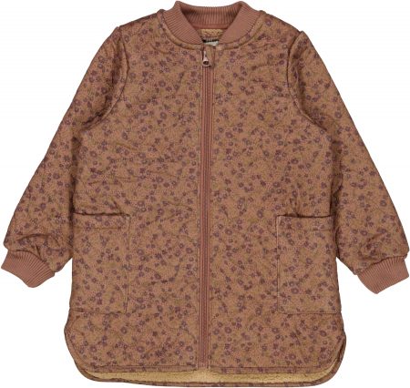 Watercolor flowers thermo jacket - Wheat