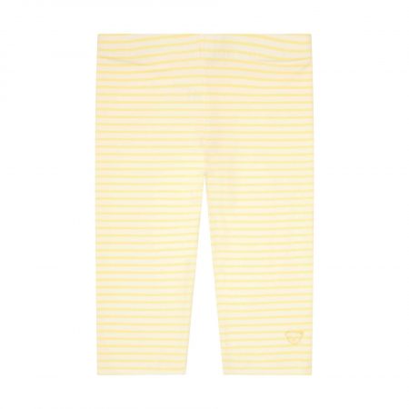 Yellow stripe 3/4 leggings