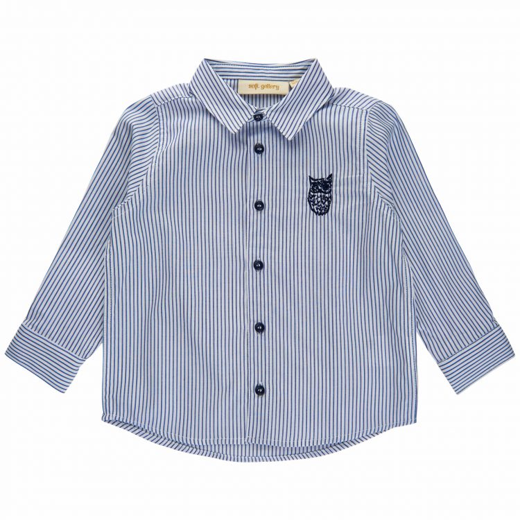 Baby boy shirt with blue stripes - Soft Gallery