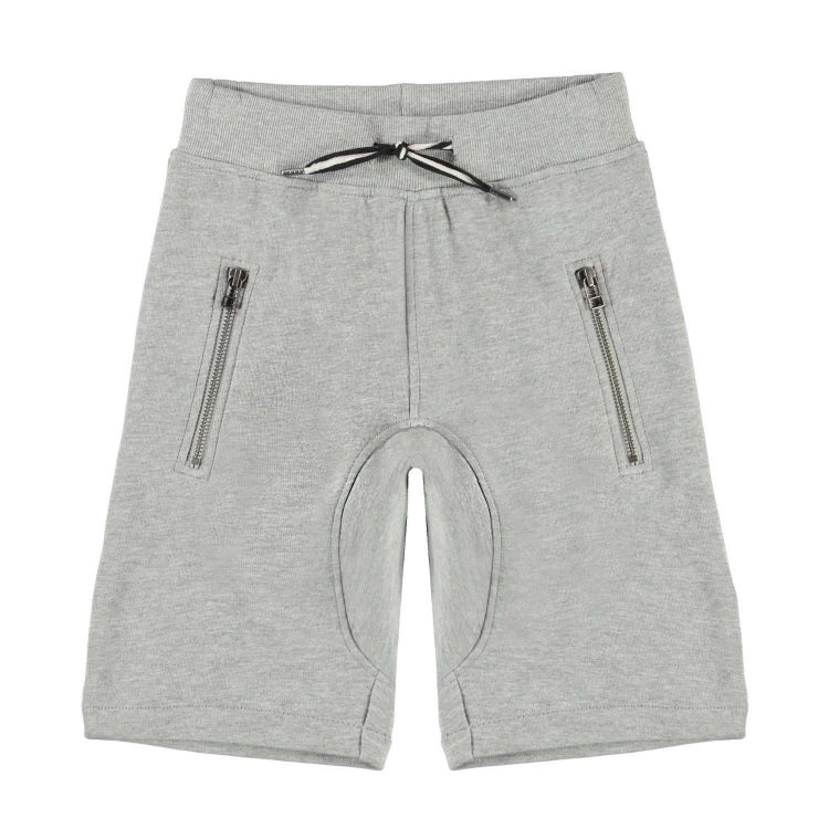 Boys` grey shorts with zip pockets - MOLO