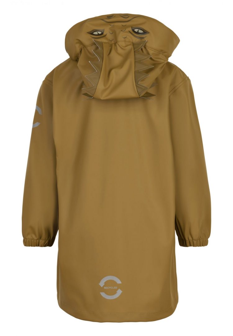 Brown kids croco rain coat - Mikk-line