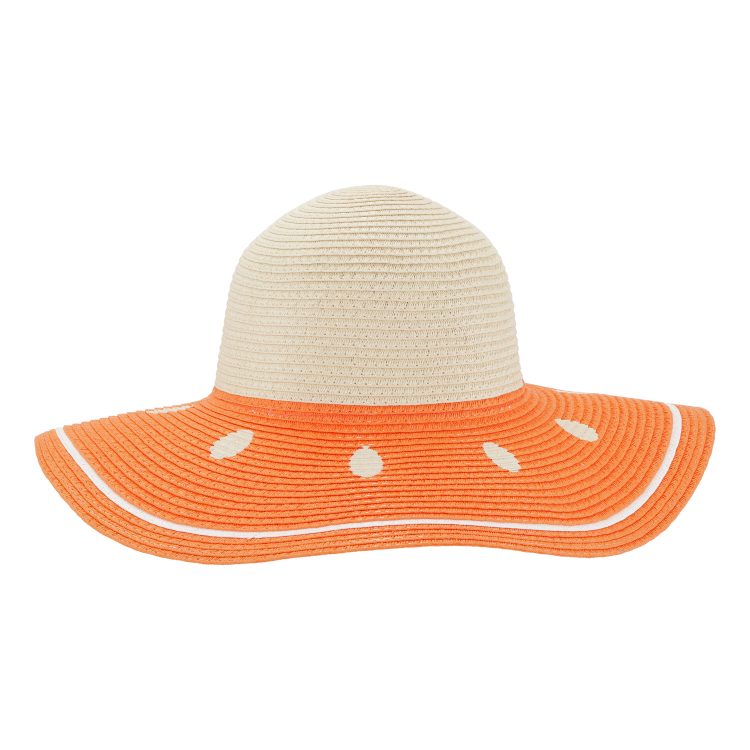 Girls` orange straw hat - MOLO