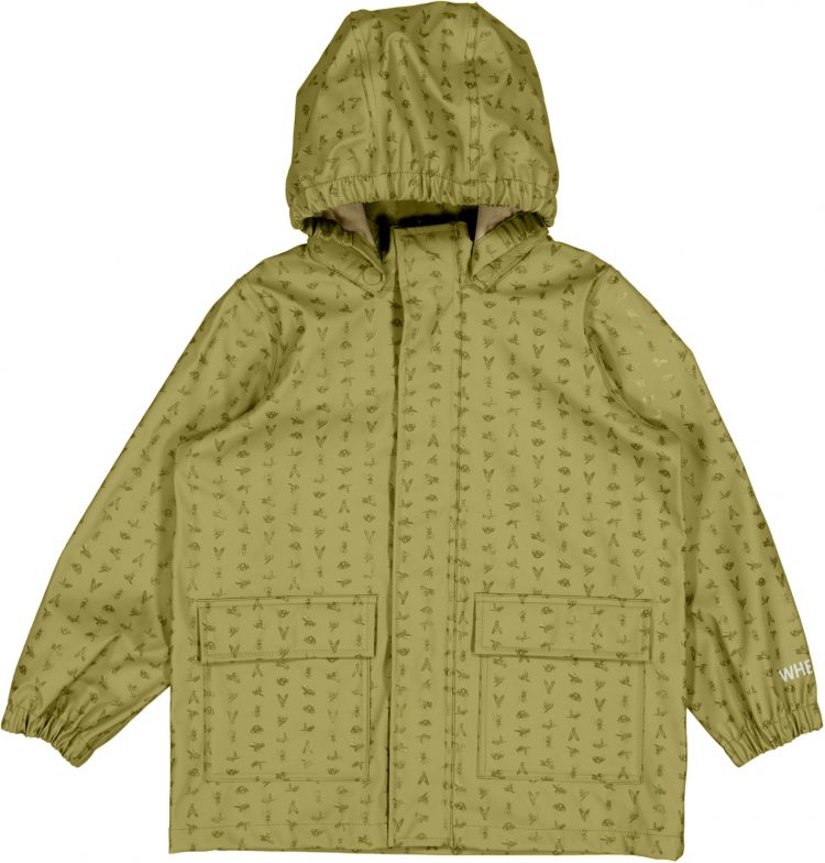 Green rainwear with forest insects - Wheat