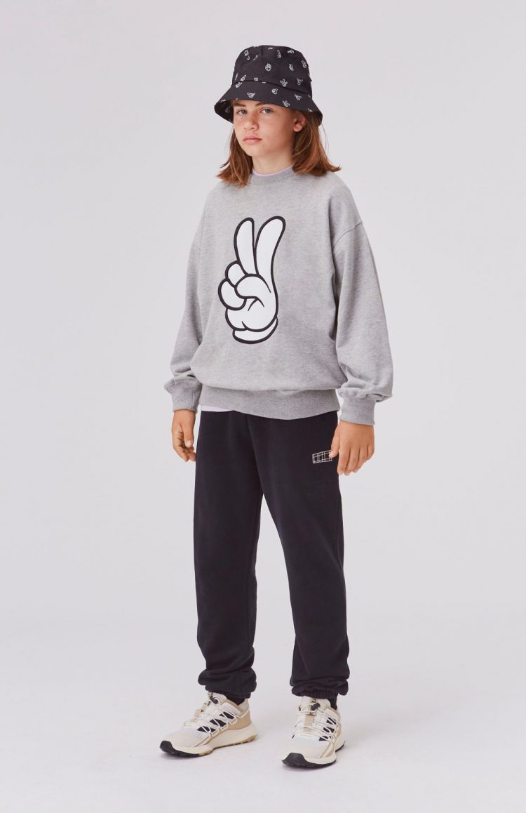 Grey sweatshirt with peace sign - MOLO