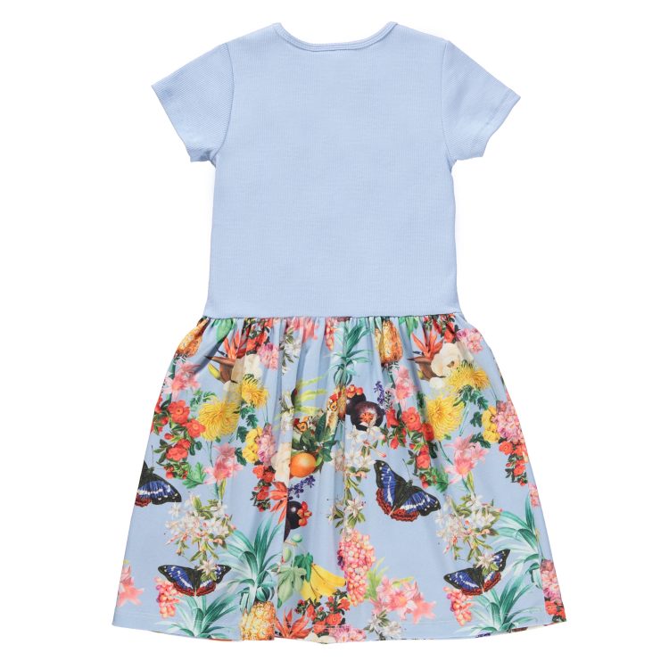 Light blue tropical girls dress - MOLO