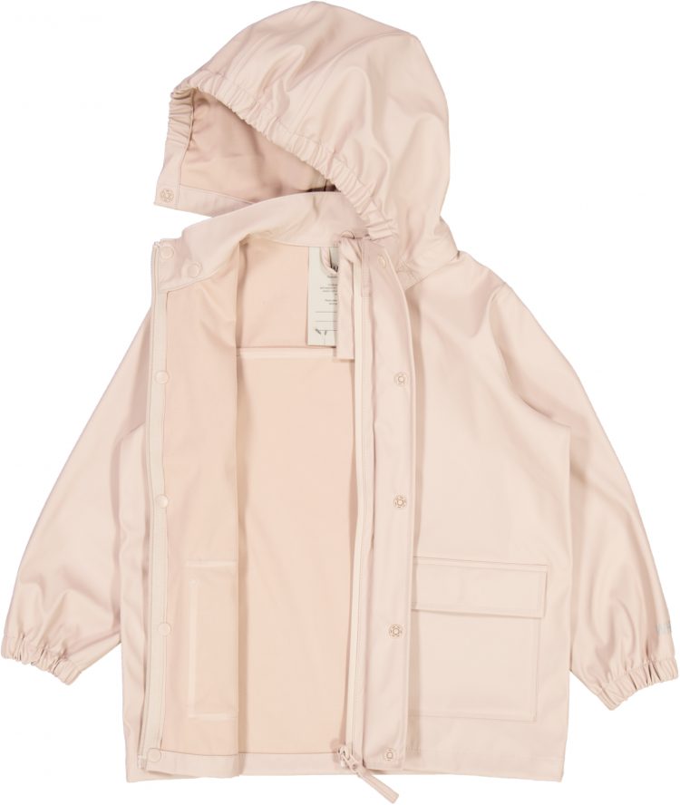 Pale pink girls` rainwear set - Wheat