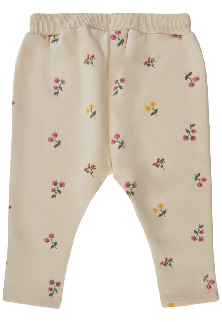 Beige baby sweatpants with flowers - The New
