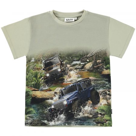 Bēšs T-krekls ar džipiem - MOLO