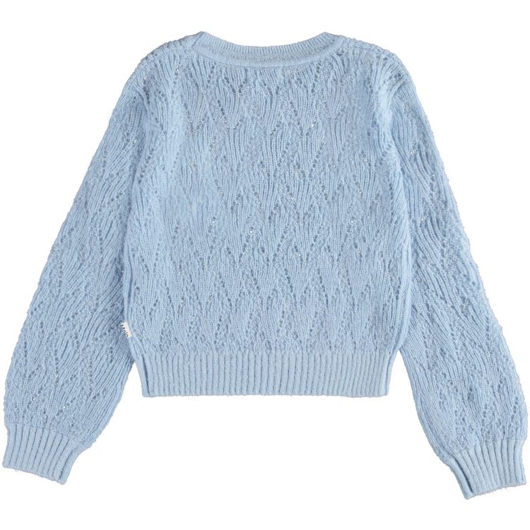 Blue girls` jumper in knit - MOLO