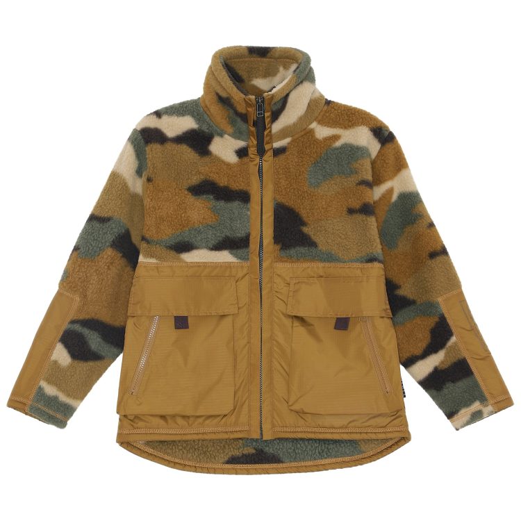Boys` fleece jacket in camouflage - MOLO