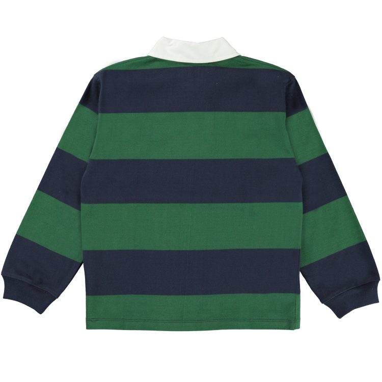 Boys` rugby jersey in blue, green - MOLO
