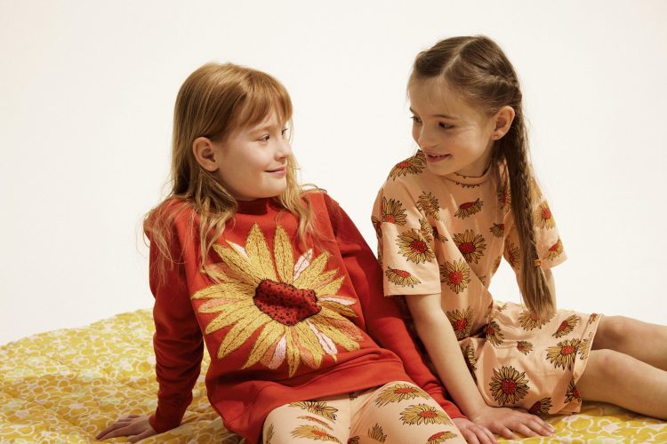 Girls` sunflowers leggings - Soft Gallery