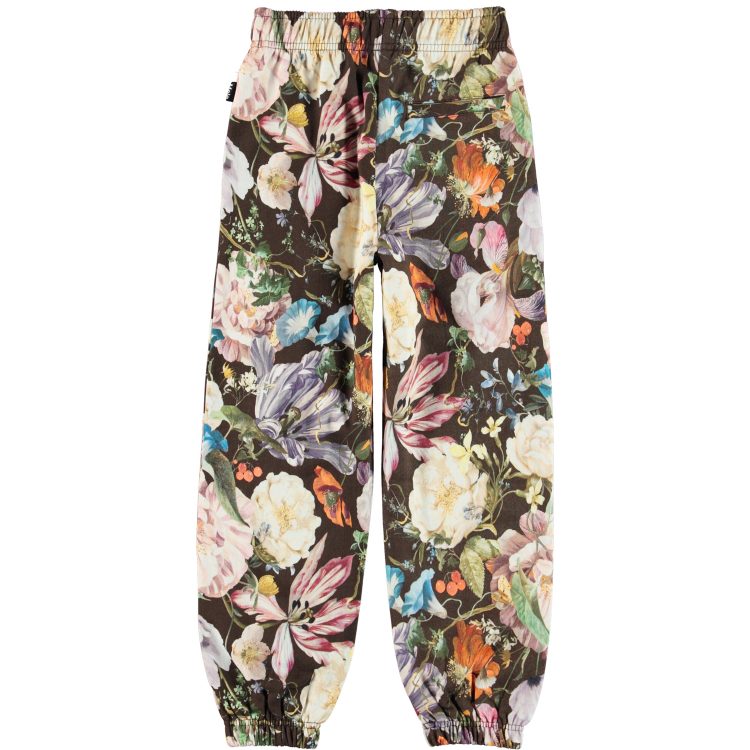 Kids` sweatpants with large flowers - MOLO