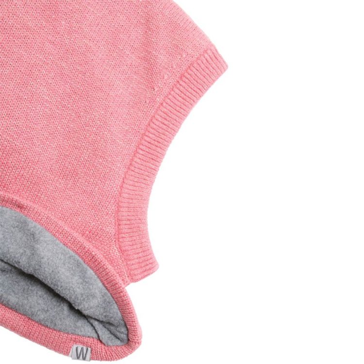 Knitted Balaclava in pink - Wheat