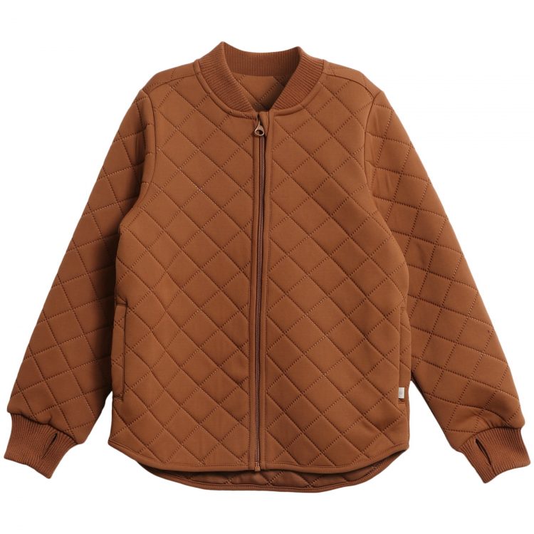 Light brown boys` thermo jacket - Wheat