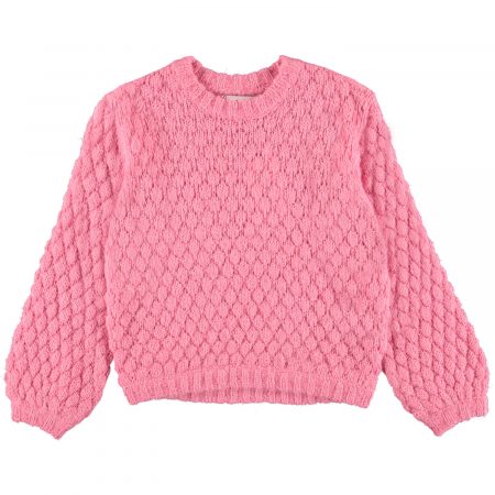 Maigi rozā vilnas džemperis meitenei - MOLO