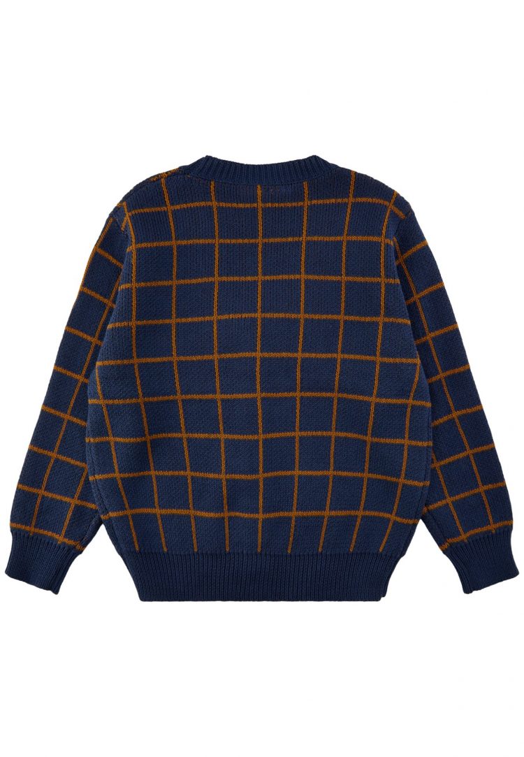 Navy blue boys` knit style cardigan - Soft Gallery