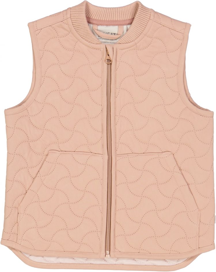 Powder pink girls` thermo vest - Wheat