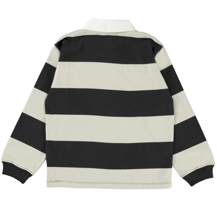 Striped rugby jersey in black, white - MOLO