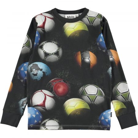 Tops melnā krāsā ar futbola bumbām - MOLO