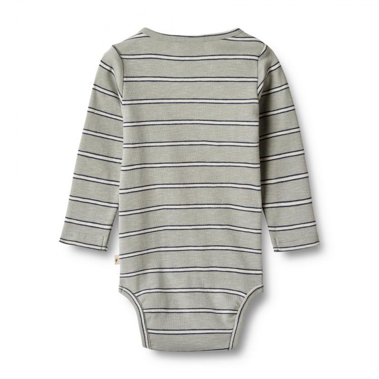Baby grey body with white stripes - Wheat