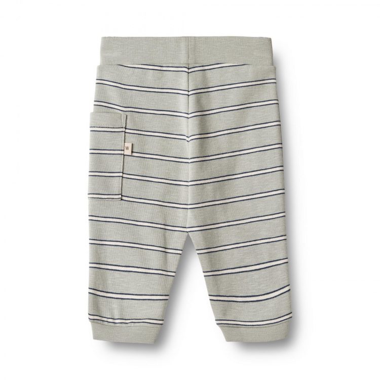 Comfy jersey pants with white stripes - Wheat