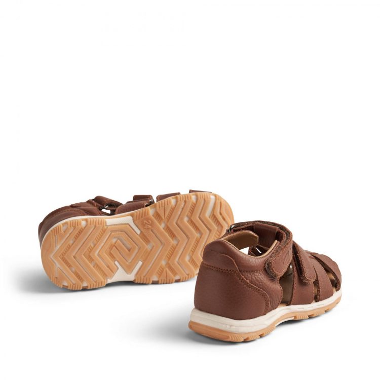 Kids` cute brown sandals - Wheat