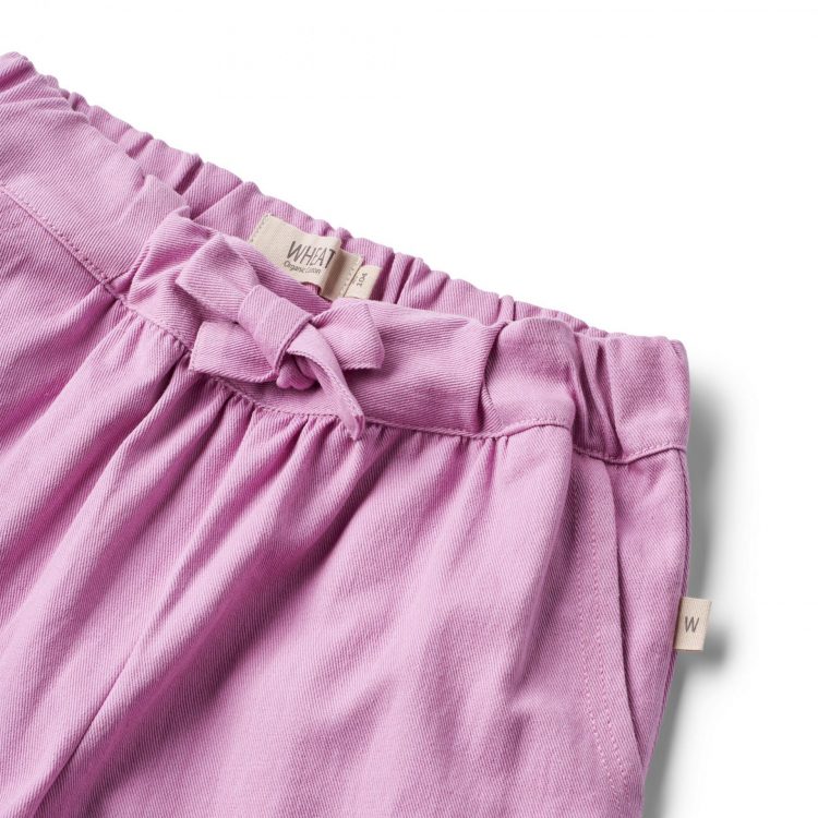 Pink cropped trousers in organic cotton - Wheat