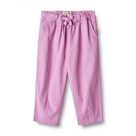 Pink cropped trousers in organic cotton - Wheat