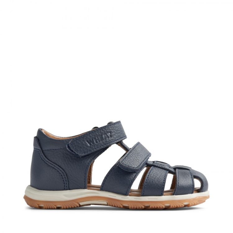 Practical boys sandals in navy blue - Wheat