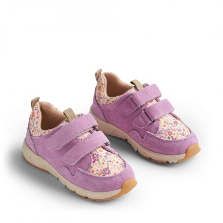 Ceriņkrāsas meiteņu botas ar ziediem - Wheat