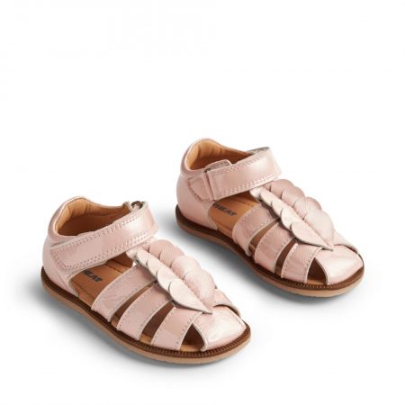 Sweet pink girls leather shoes - Wheat