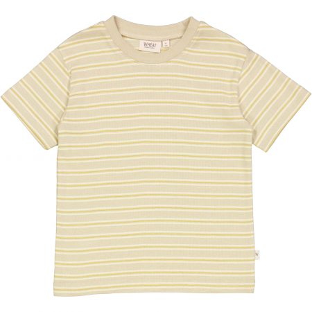 Yellow boys T-shirt with stripes - Wheat