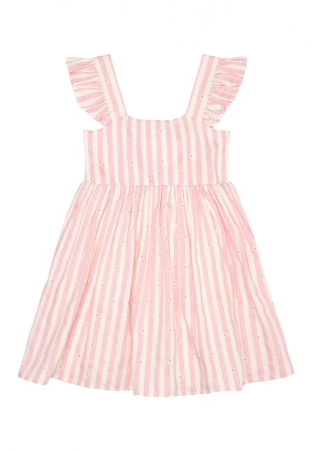 Adorable pink girls` sleeveless dress - The New