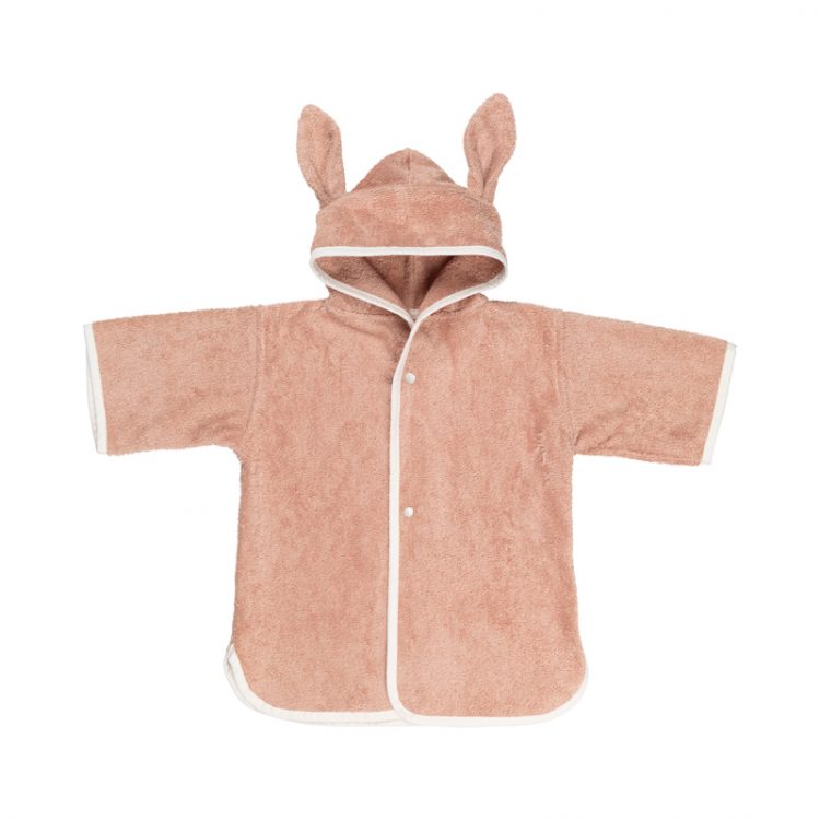 Old rose bunny poncho-robe - Fabelab