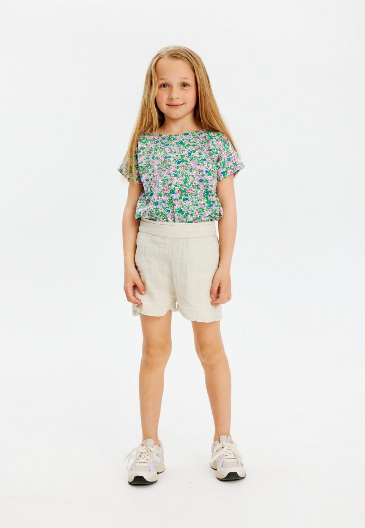 Girls white casual muslin shorts - The New