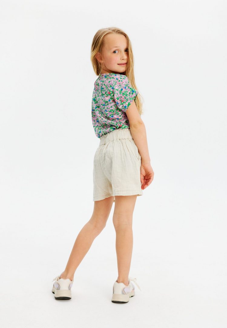 Girls white casual muslin shorts - The New